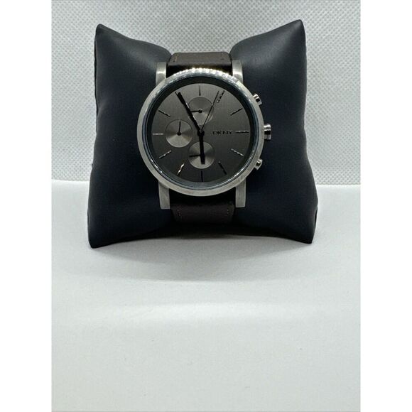 DKNY Soho NY2162 Men\'s Brown Leather Strap Analog Dial Quartz Wrist Watch JNA486 main image 7